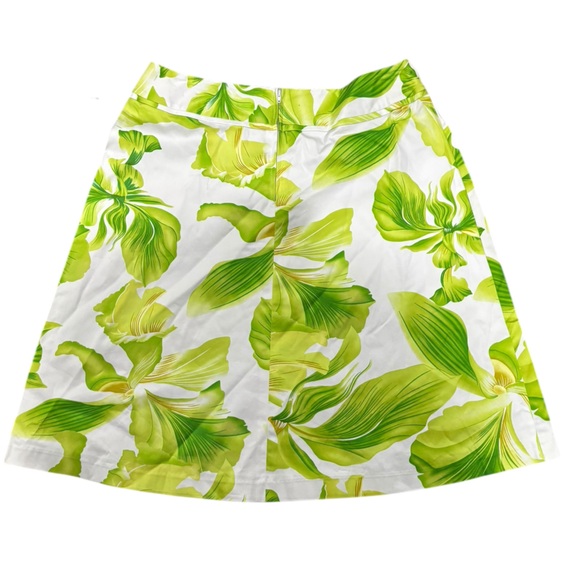 I. N. Studio Petite Green /White Leaf Print Blazer& Skirt Set-size 10 - Picture 3 of 9